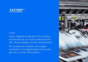 This picture shows a page of the sales folder of Kastner AG.