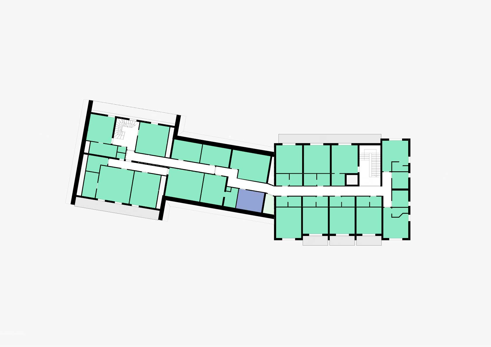 Diese Grafik zeigt Nutzung und Grundriss des Hotels Carinth im Lungau.