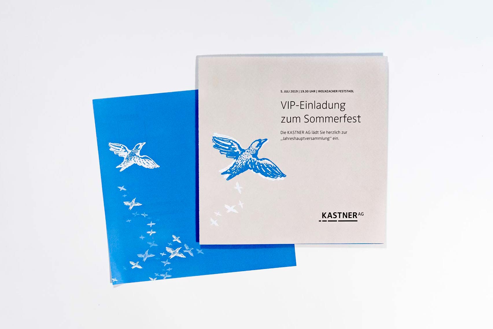 A photo shows the business card and the sales folder of Kastner AG.