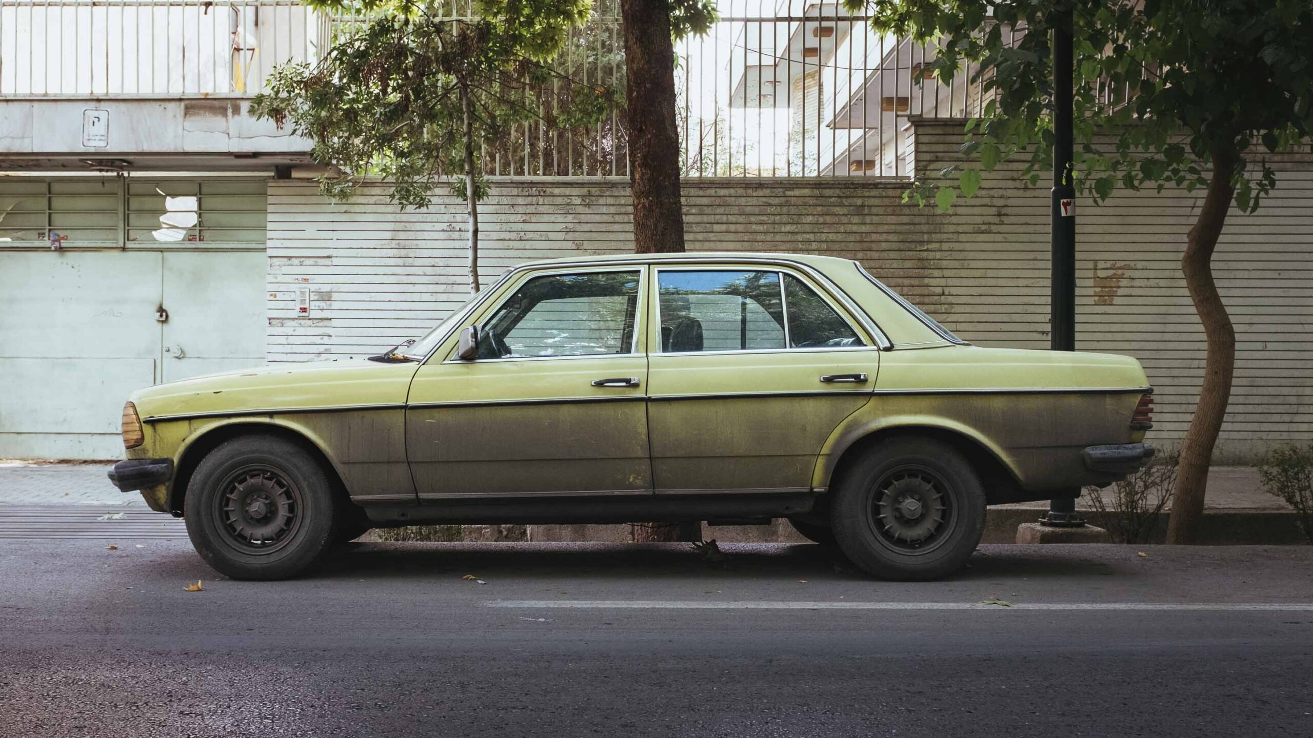 This picture shows a car. Recorded in Iran 2018. 