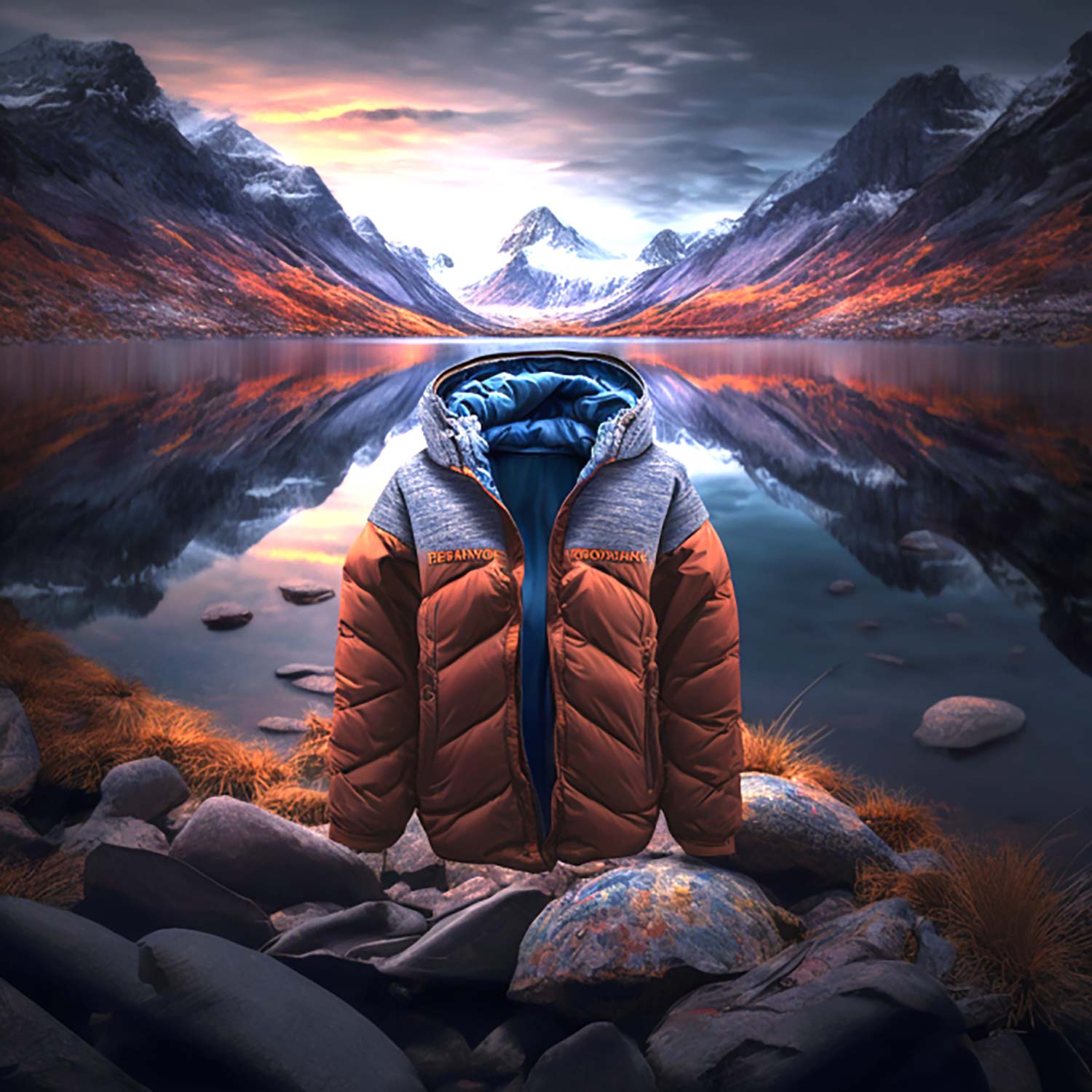 This image shows an illustration of an outdoor jacket.