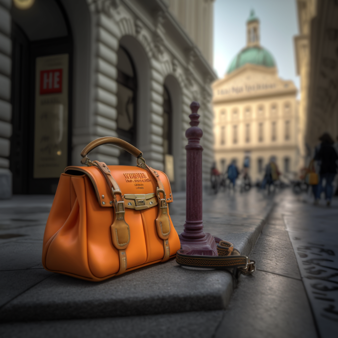 This image shows an illustration of a Hermes bag in Vienna.