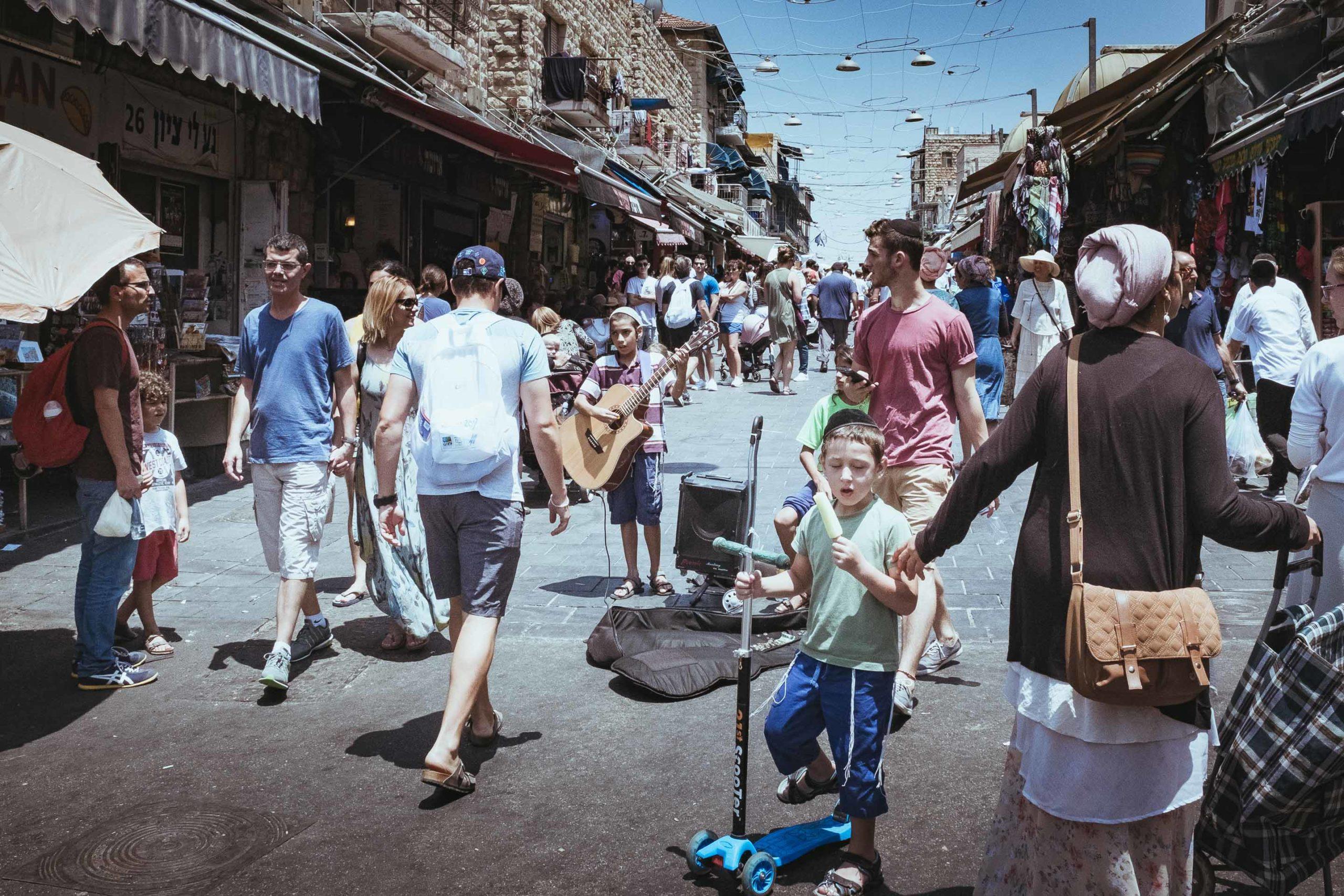 This image shows one of a series of photos taken at Mahane Yehuda Market in Jerusalem.