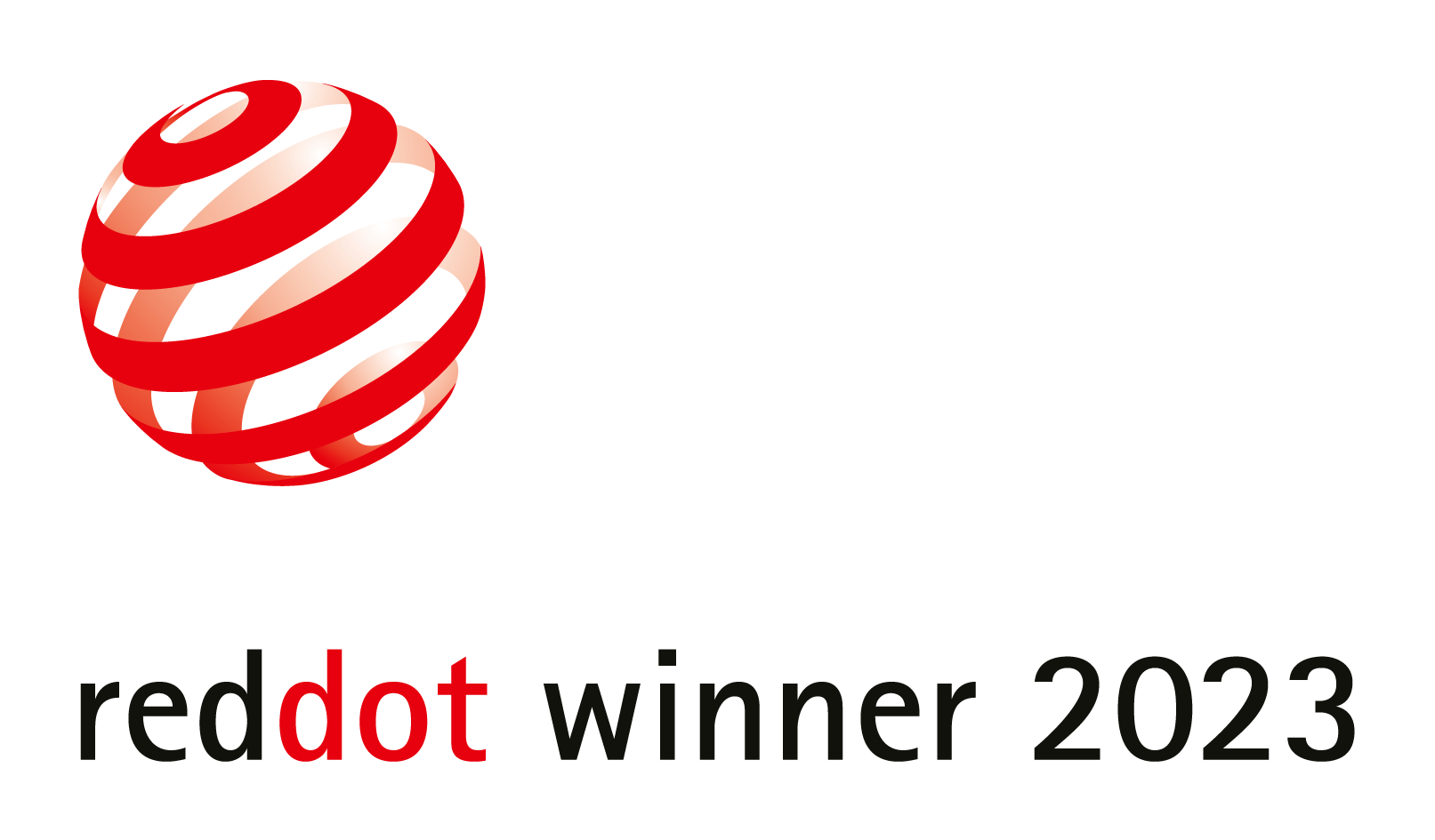 This image shows the logo of the red Dot Design Award 2023, which Identity Lab won.