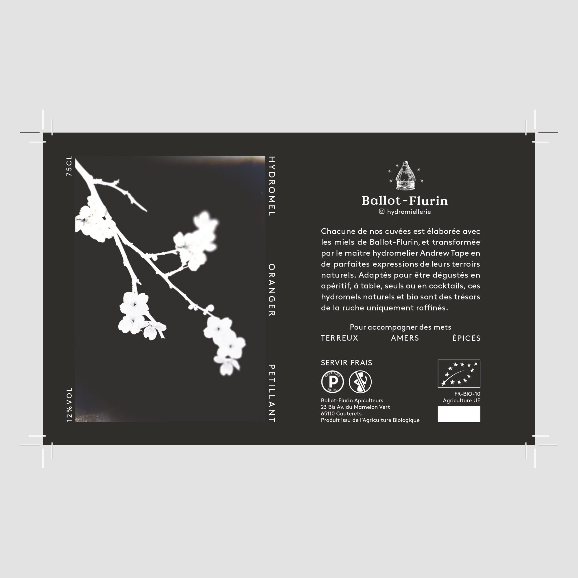 Closeup von Ballot Flurin Label © Identity Lab Wien