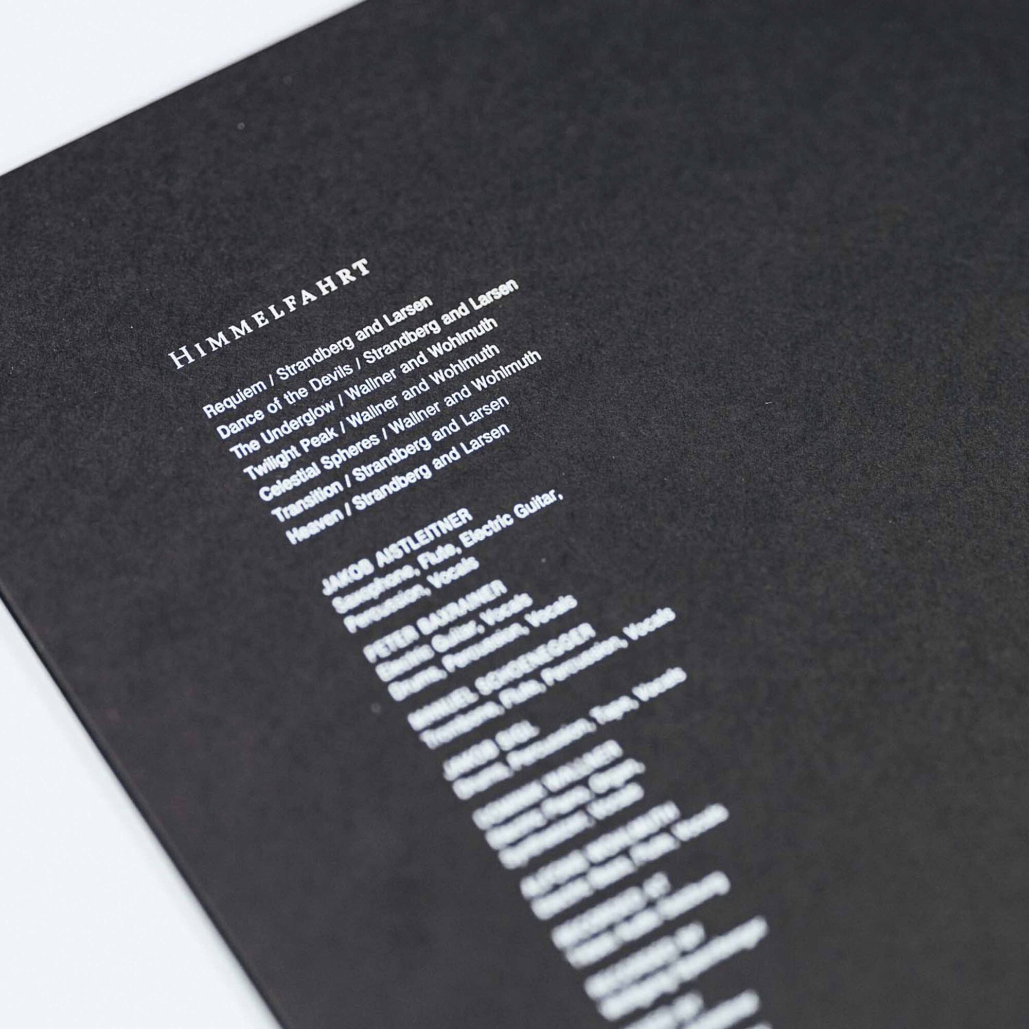 Blank Manuscript - Himmelfahrt - Album Design Vinyl Rückseite © Philip Reitsperger