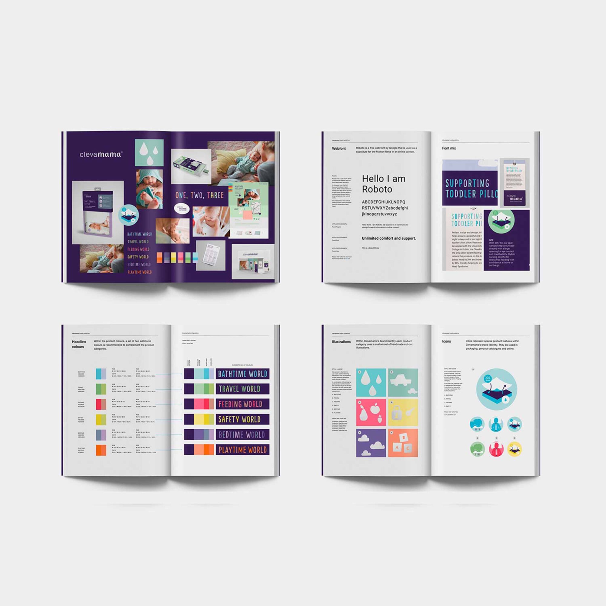 Brand guidelines für Clevamama - Web Design und Corporate Identity