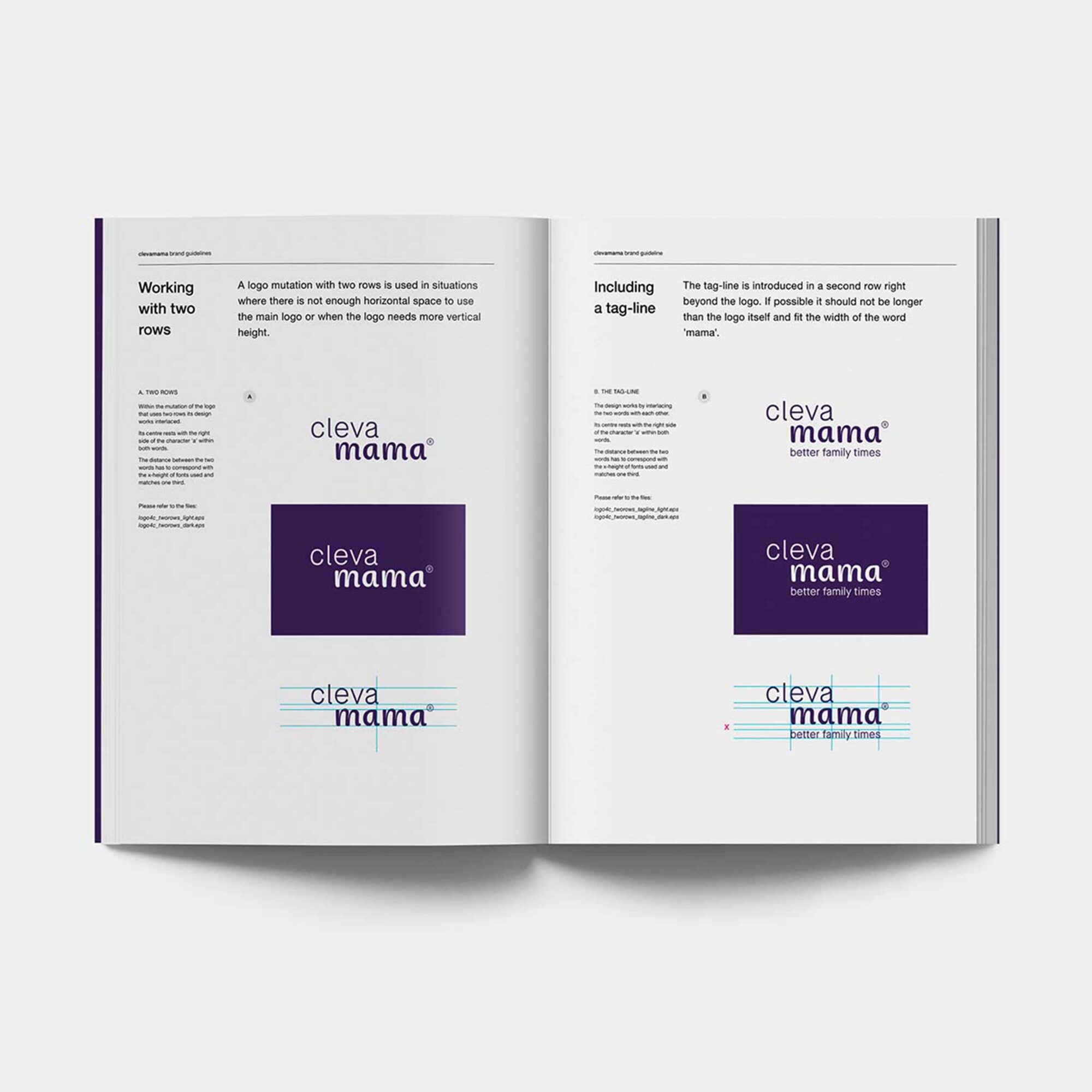 Brand guidelines für Clevamama - Web Design und Corporate Identity