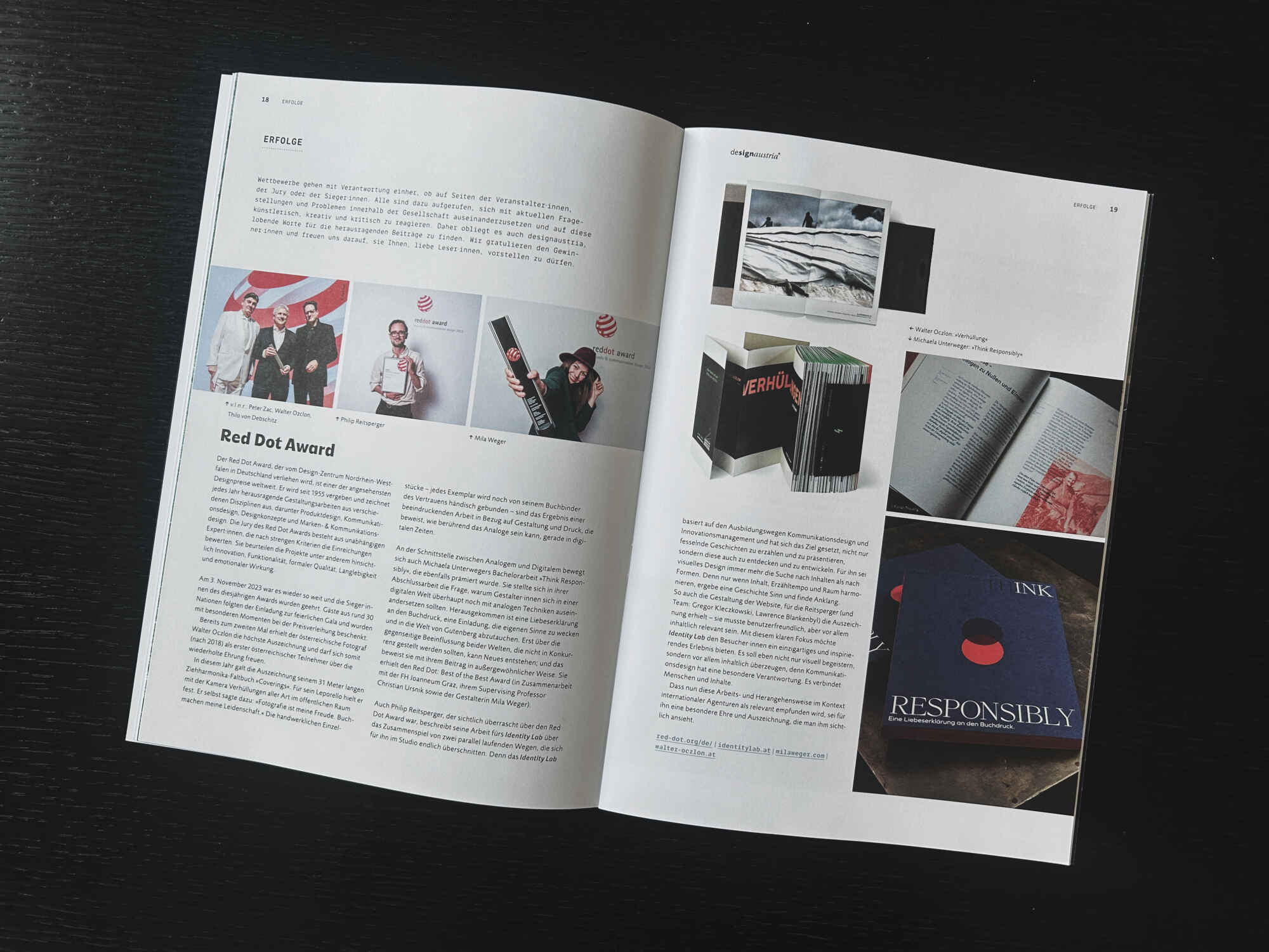 Designstudio Identitiy Lab im Magazin von und über Design 2024. Identitylab, Design Studio in Wien gewinnt Red Dot Award für Web Design.