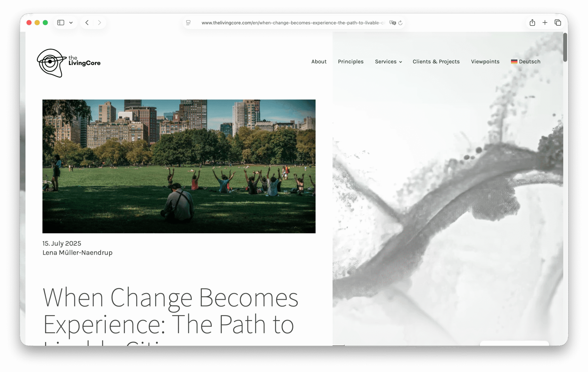 Website Design für thelivingcore GmbH by Identity Lab